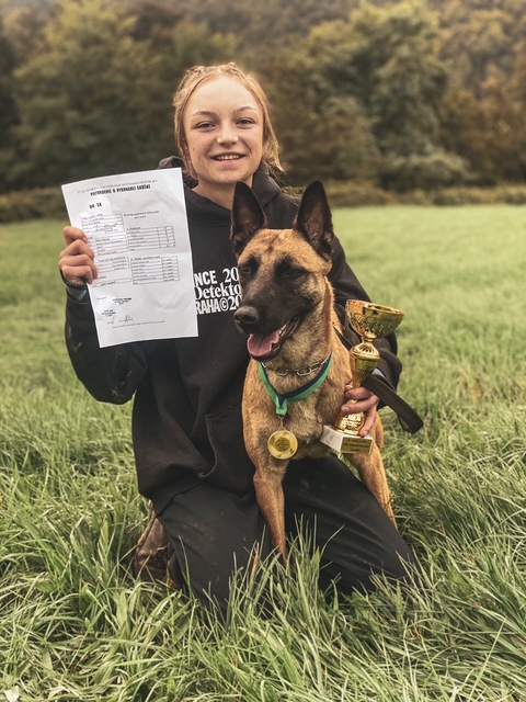 Petra Tkáčová s malinoisom